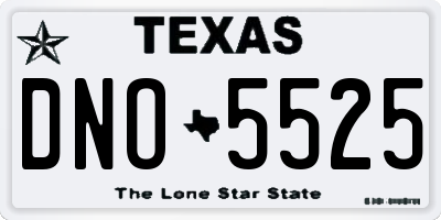 TX license plate DNO5525