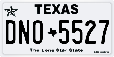 TX license plate DNO5527