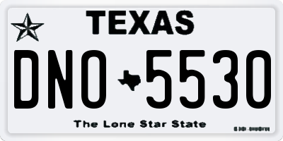 TX license plate DNO5530