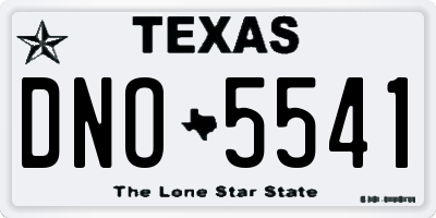 TX license plate DNO5541