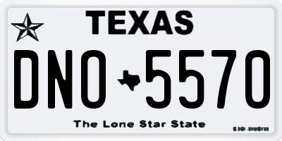 TX license plate DNO5570