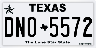 TX license plate DNO5572
