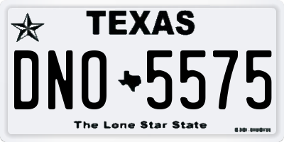 TX license plate DNO5575
