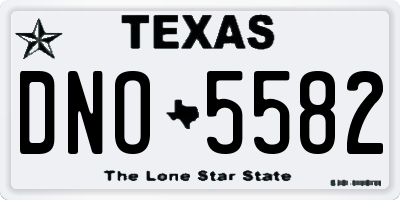 TX license plate DNO5582