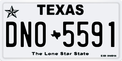 TX license plate DNO5591