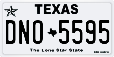 TX license plate DNO5595