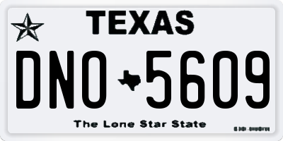 TX license plate DNO5609