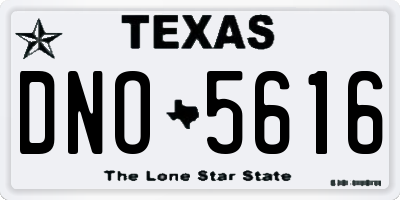 TX license plate DNO5616