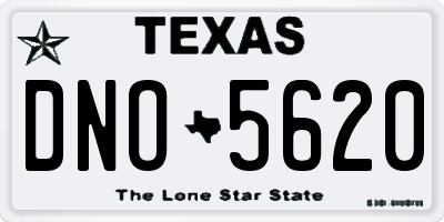 TX license plate DNO5620