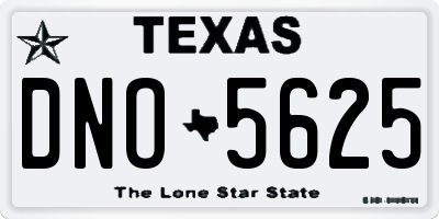 TX license plate DNO5625