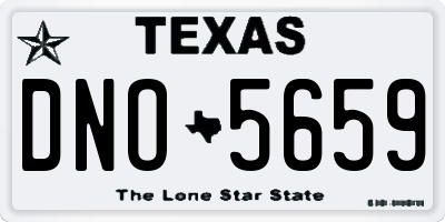 TX license plate DNO5659