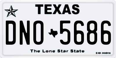 TX license plate DNO5686