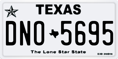 TX license plate DNO5695