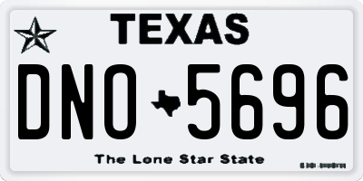 TX license plate DNO5696