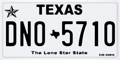 TX license plate DNO5710