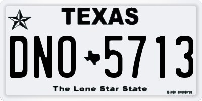 TX license plate DNO5713