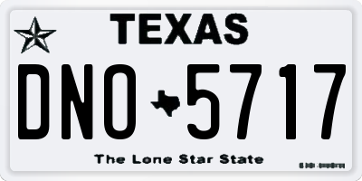 TX license plate DNO5717