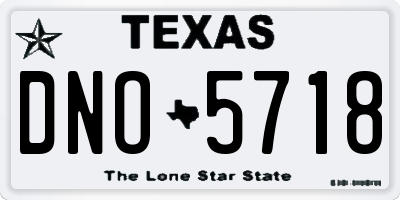TX license plate DNO5718