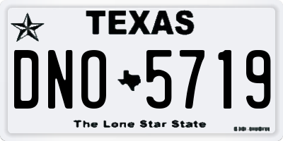 TX license plate DNO5719