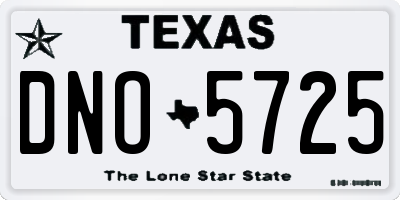 TX license plate DNO5725