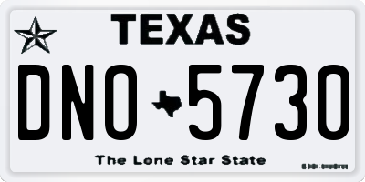 TX license plate DNO5730