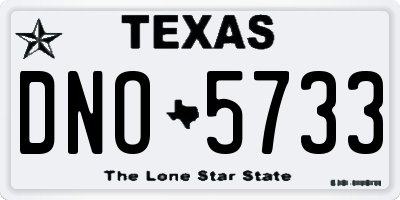 TX license plate DNO5733