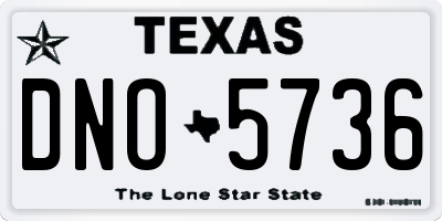 TX license plate DNO5736