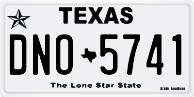 TX license plate DNO5741
