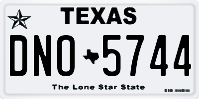 TX license plate DNO5744