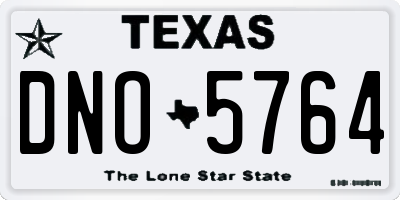 TX license plate DNO5764