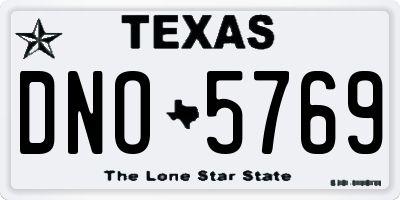 TX license plate DNO5769