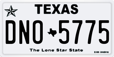 TX license plate DNO5775
