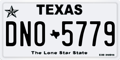 TX license plate DNO5779