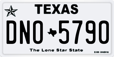 TX license plate DNO5790