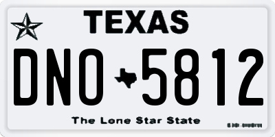 TX license plate DNO5812