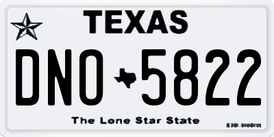 TX license plate DNO5822