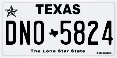 TX license plate DNO5824