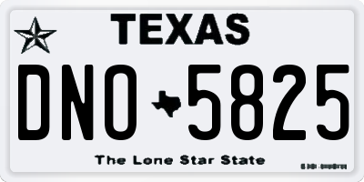 TX license plate DNO5825