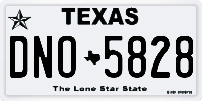 TX license plate DNO5828