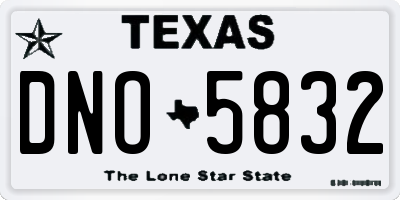 TX license plate DNO5832