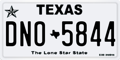 TX license plate DNO5844