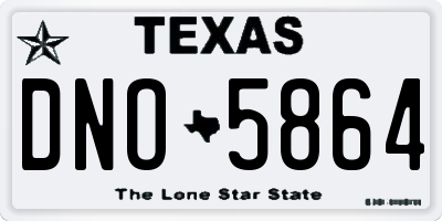 TX license plate DNO5864