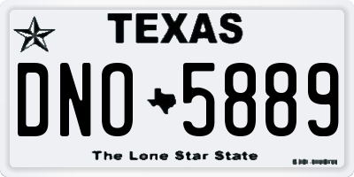 TX license plate DNO5889