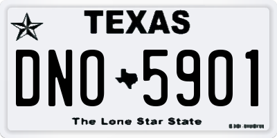 TX license plate DNO5901