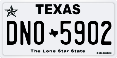 TX license plate DNO5902