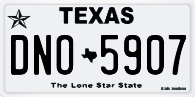 TX license plate DNO5907