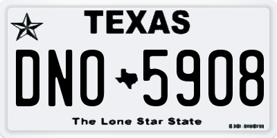 TX license plate DNO5908