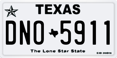 TX license plate DNO5911