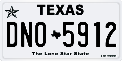 TX license plate DNO5912