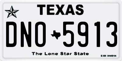 TX license plate DNO5913